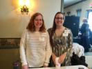two student interns staffing table. 
