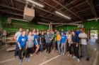 All the Social Impact Fellow's students worked a day on the Beds 4 Buffalo project.