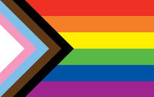 LGBT Progressive Flag. 