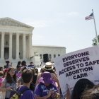 Protest outside the Supreme Court. 