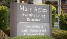 Building sign for Mary Agnes Manor. 