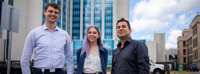 Social Impact Fellows team outside of Erie County Medical Center. 