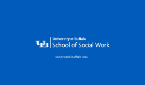 UB School of Social Work logo with socialwork.buffalo.edu. 