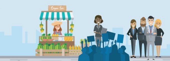 collage of illustrations of non-traditional social workers.