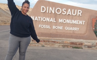 Zoom image: Franco at Dinosaur National Monument. 