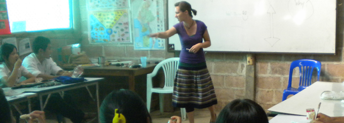MSW student teaching overseas. 
