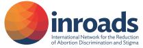 logo for inroads, international network for the reduction of abortion discrimination and stigma. 
