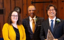 Elizabeth Bowen, Keith Alford, Jangmin Kim at Celebration of Excellence. 