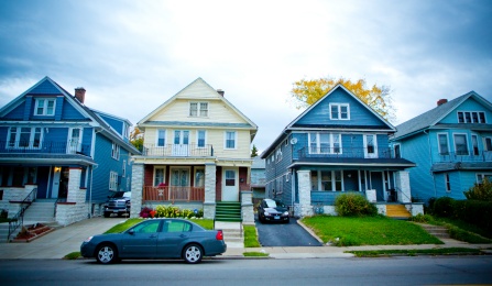 row of houses in Buffalo. 