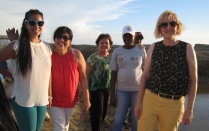 Faculty and alumni on a trip to India. 