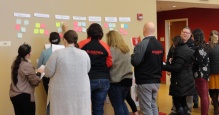 Zoom image: Participants at the Cattaraugus County Champion Learning Collaborative completing an activity.