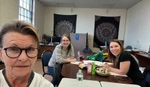 Co-Directors Sue Green and Samantha Koury with Dr. Beverley Samways at the ITTIC office.